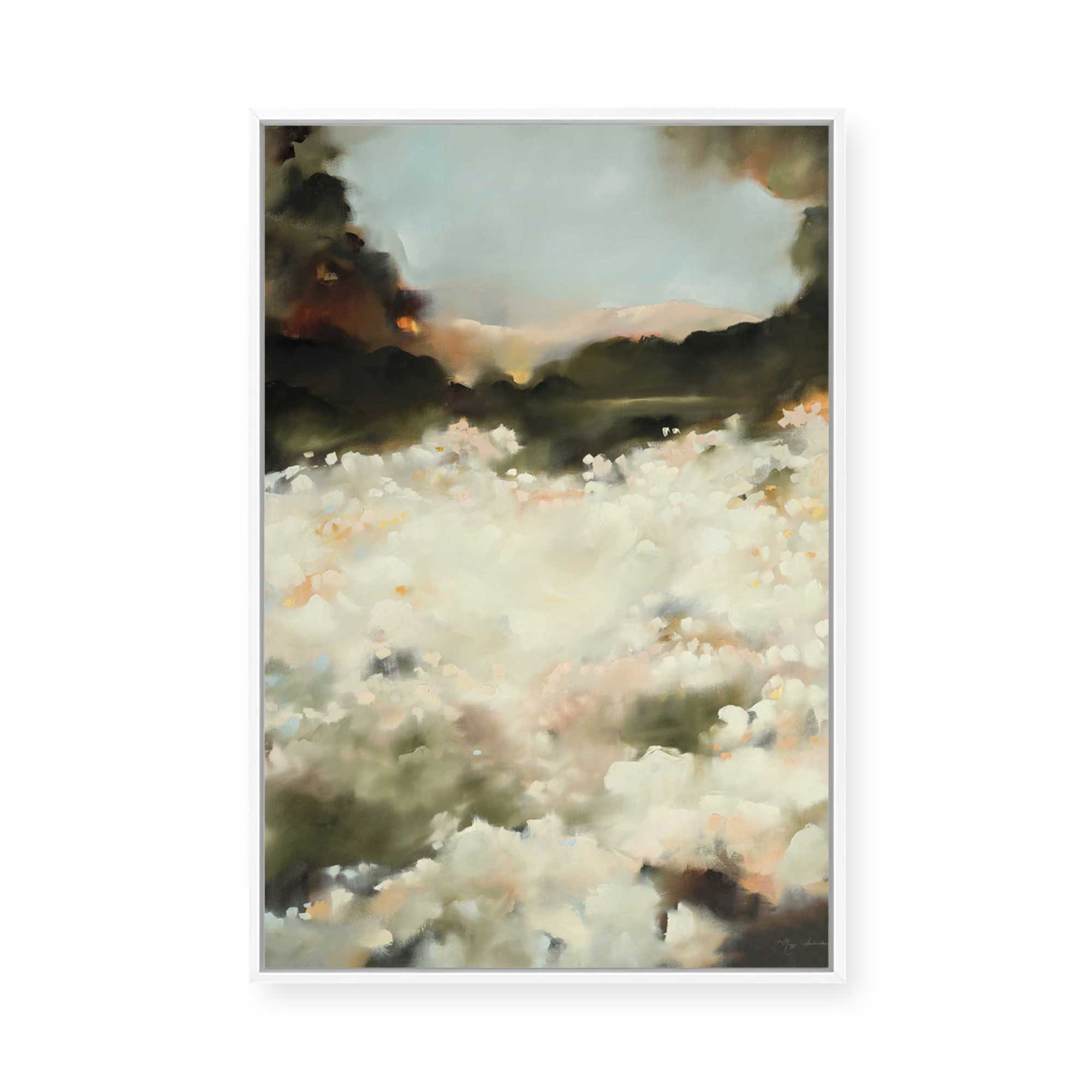 Ivory Dawn | Framed Canvas