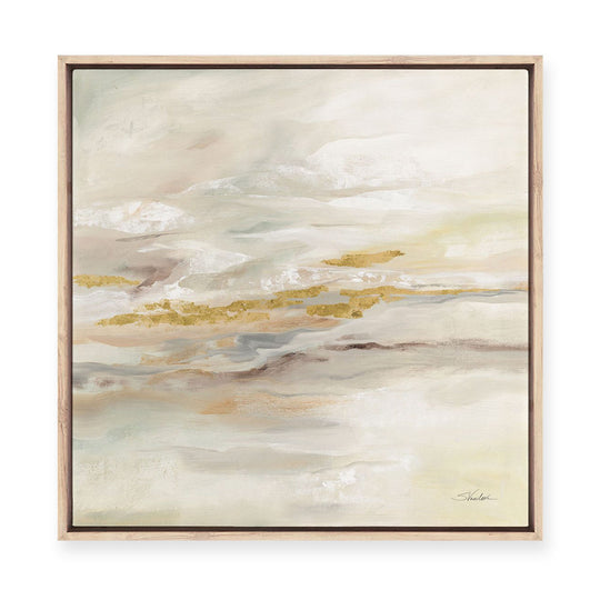 January Slopes | Gold | Framed Canvas