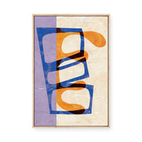Layered Abstract Shapes | Framed Canvas
