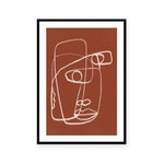 Line Art Abstract Terracotta II