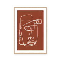 Line Art Abstract Terracotta II