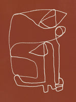 Line Art Abstract Terracotta I