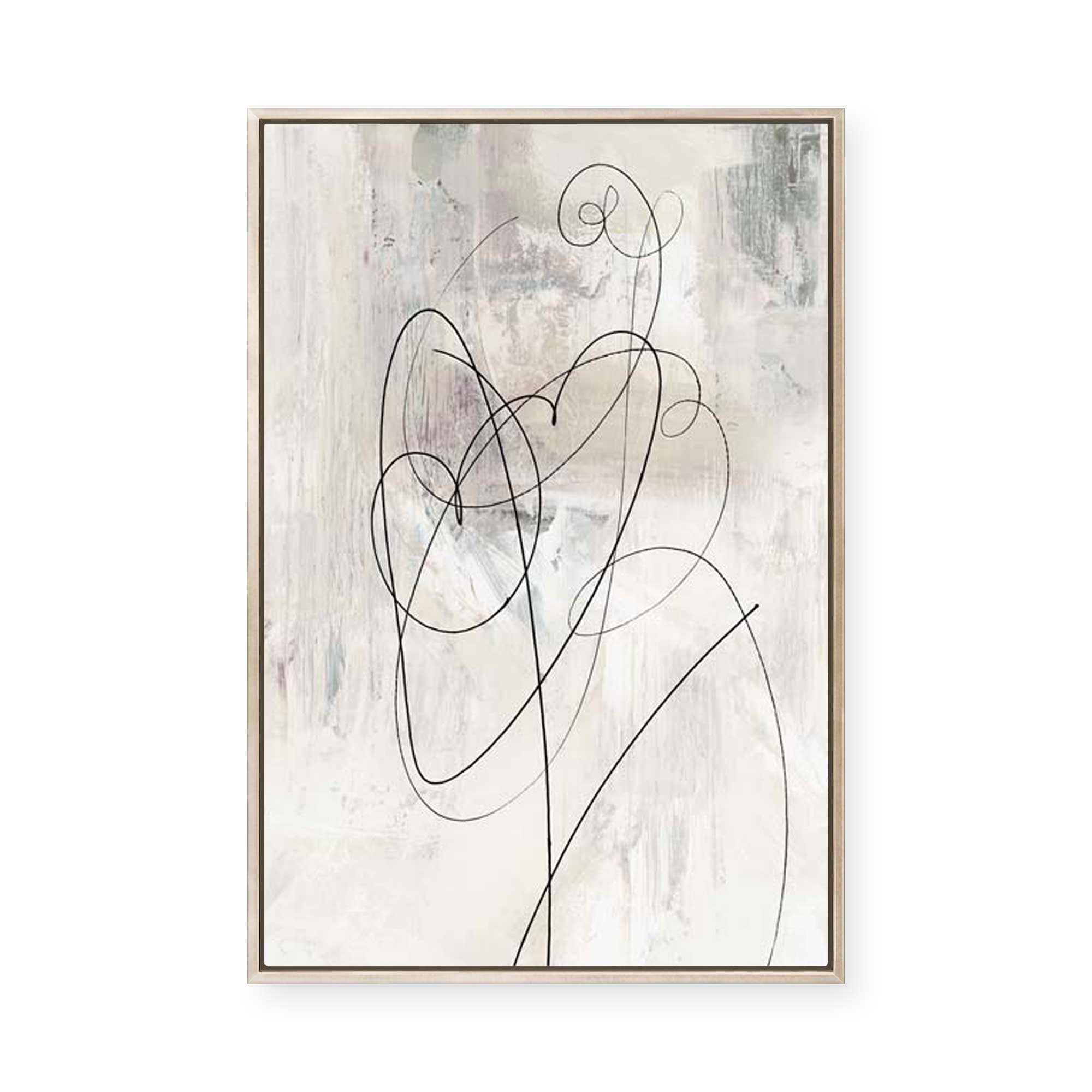 Lines of Serenity and Motion II | Framed Canvas