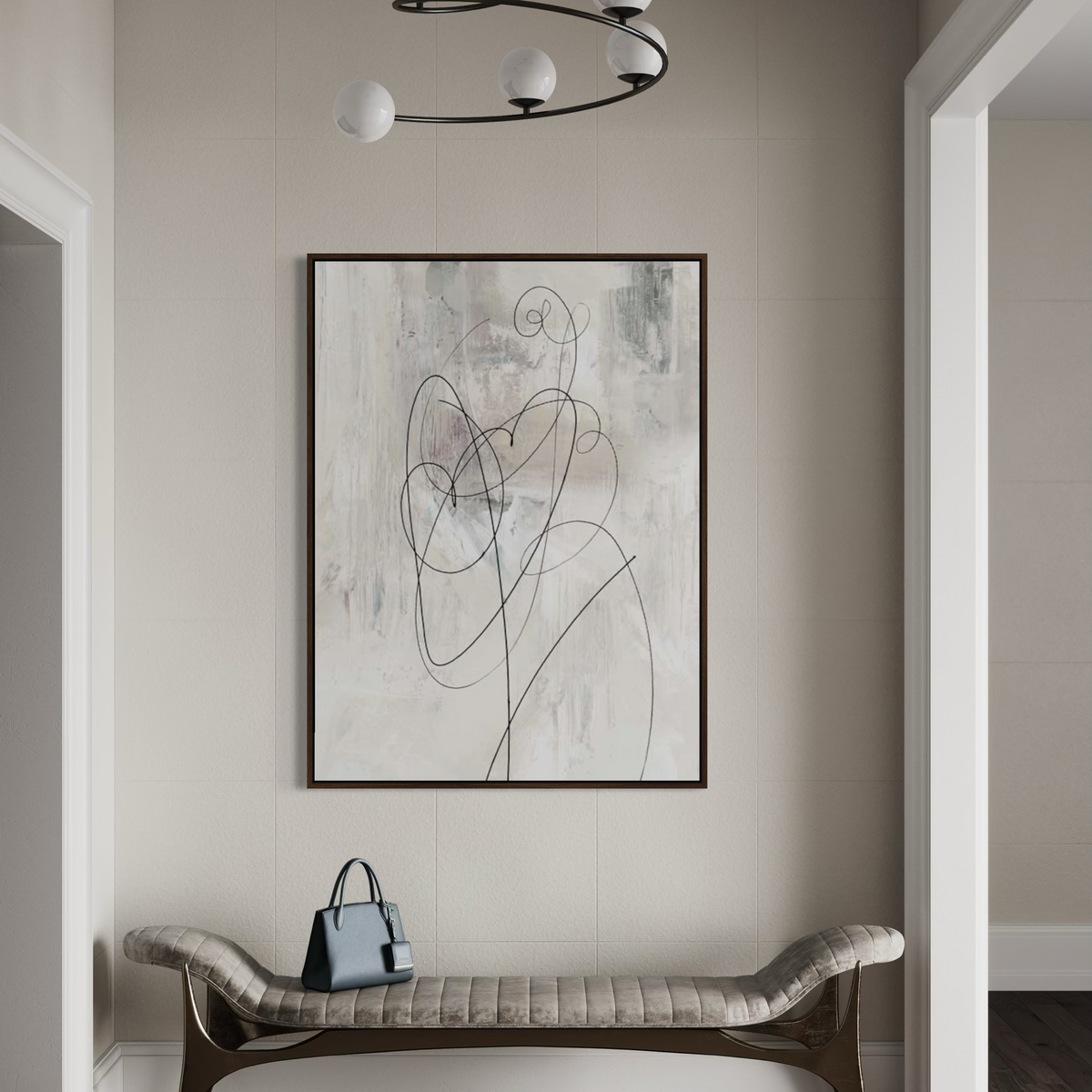 Lines of Serenity and Motion II | Framed Canvas