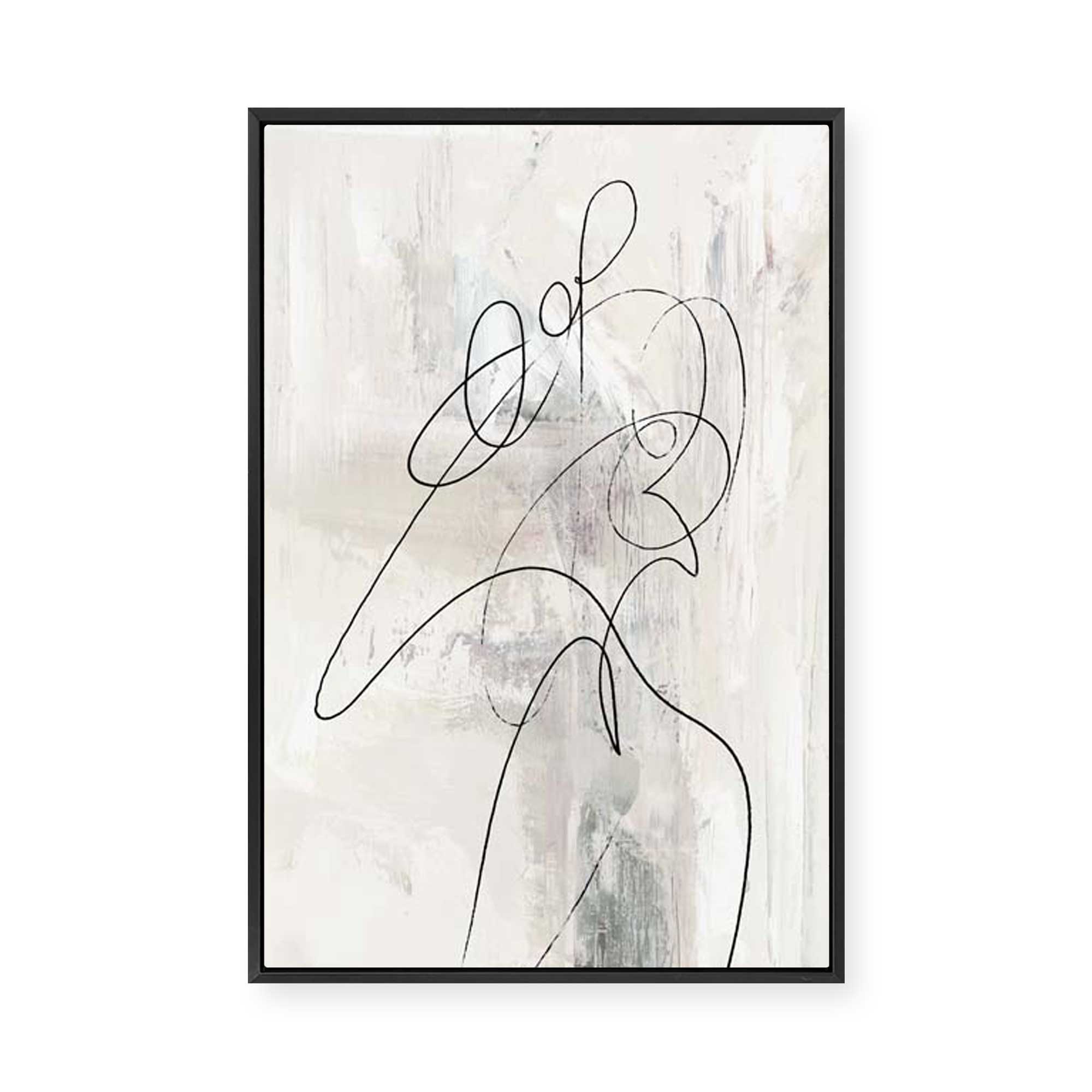 Lines of Serenity and Motion I | Framed Canvas