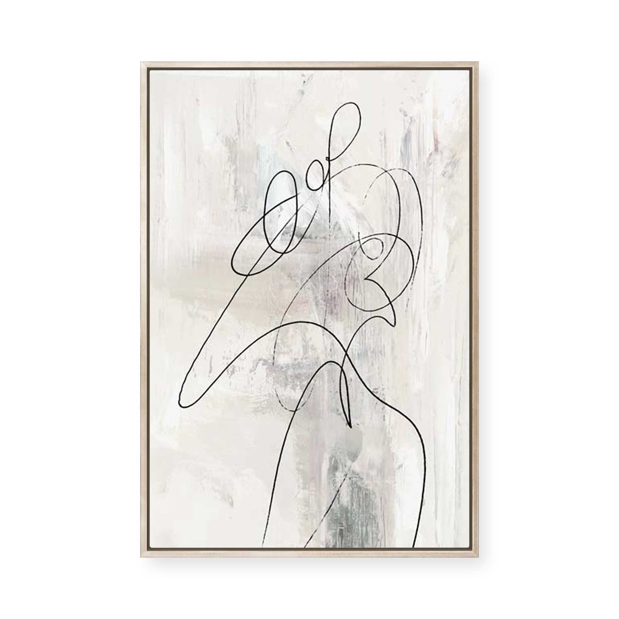 Lines of Serenity and Motion I | Framed Canvas