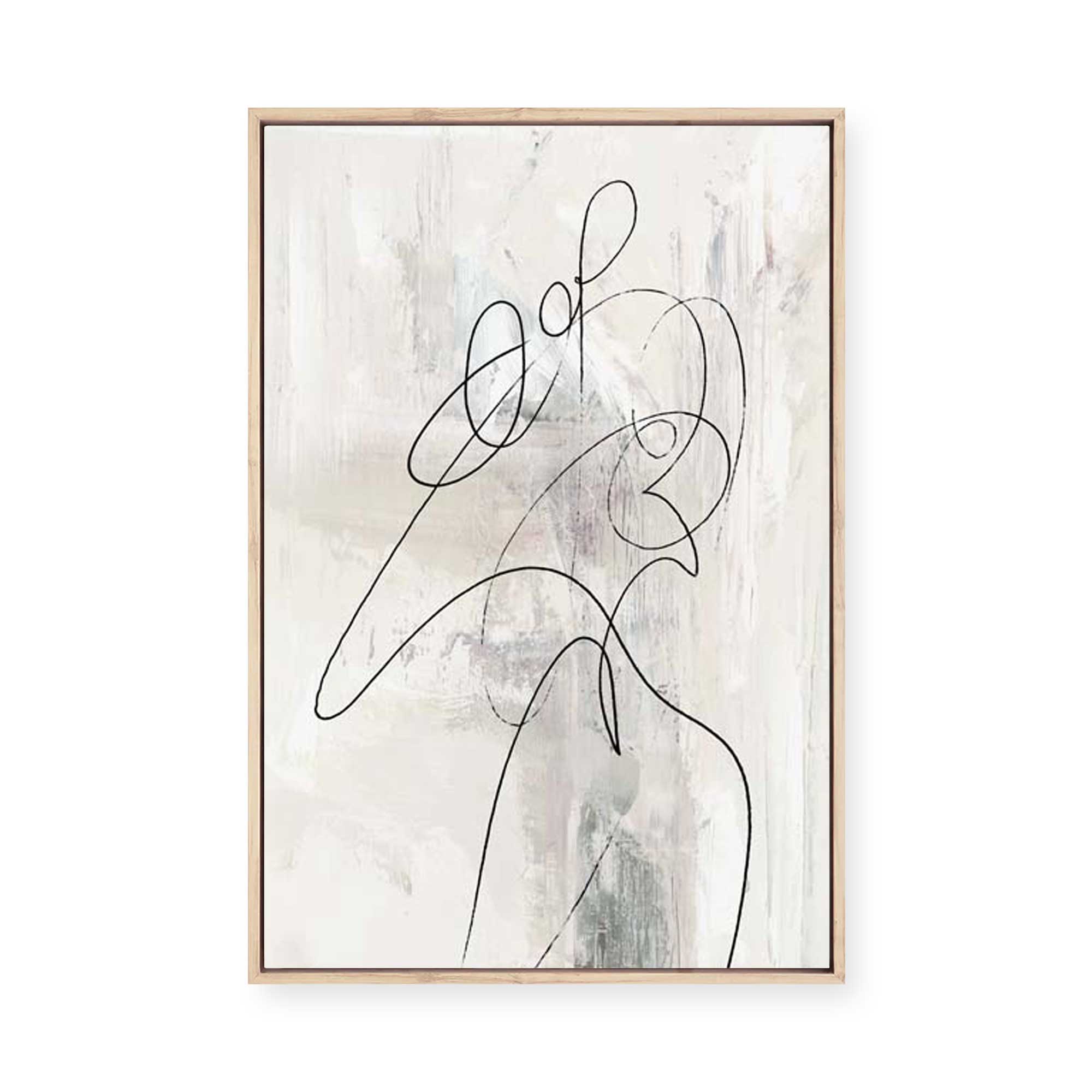 Lines of Serenity and Motion I | Framed Canvas
