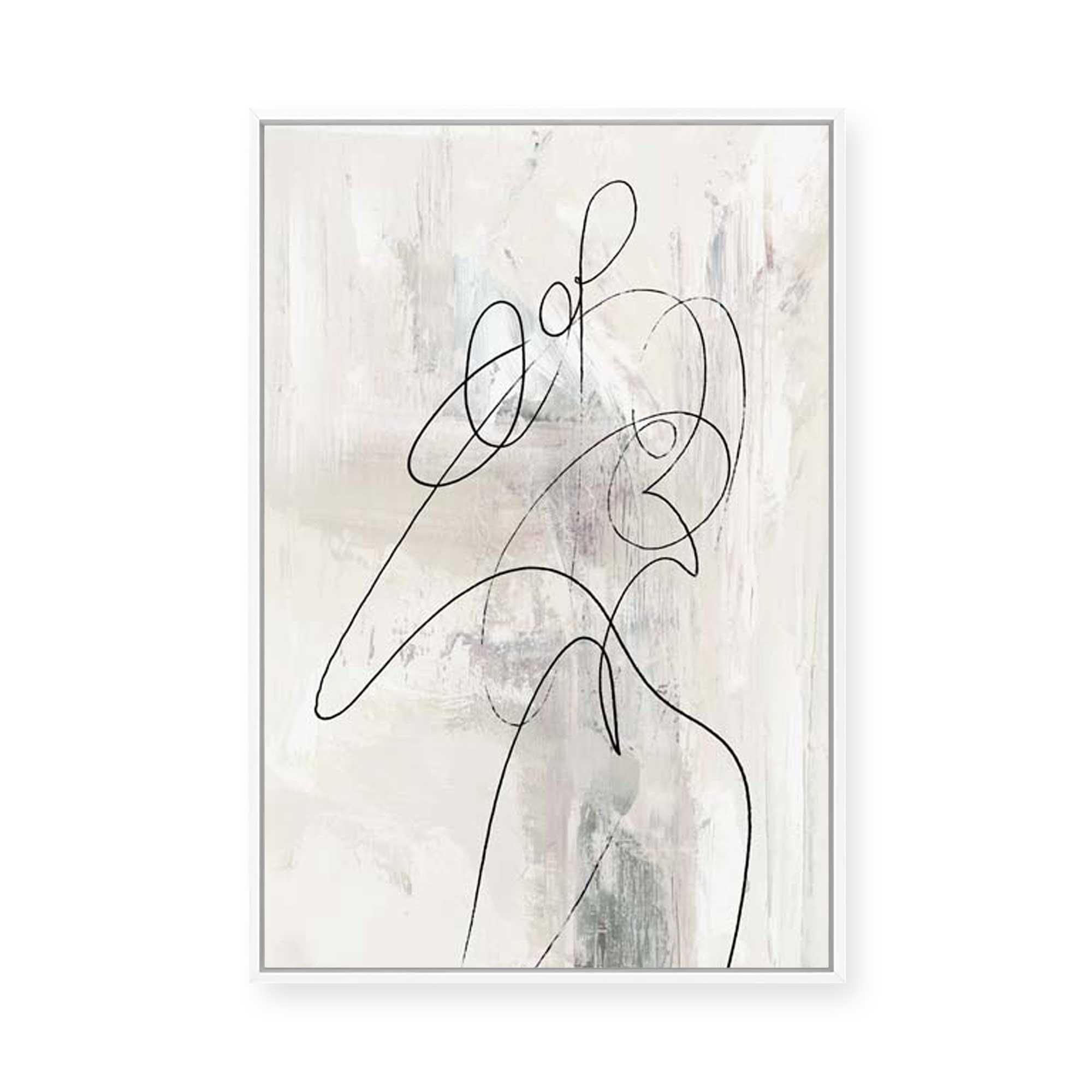 Lines of Serenity and Motion I | Framed Canvas