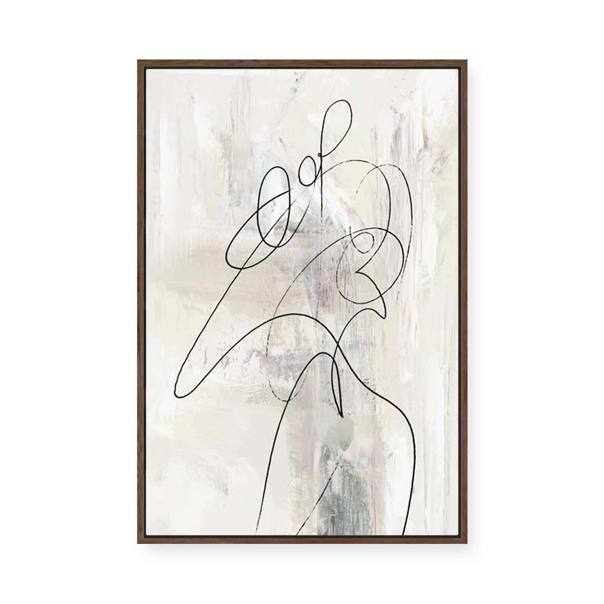 Lines of Serenity and Motion I | Framed Canvas