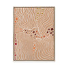 Majardi Jukurrpa (Hairstring Belt/Skirt or Tassel Dreaming) – Mina Mina No.1 | Framed Canvas Print