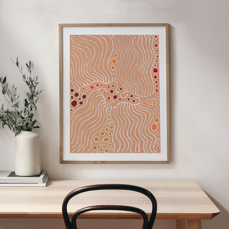 Majardi Jukurrpa (Hairstring Belt/Skirt or Tassel Dreaming) – Mina Mina No.1
