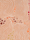 Majardi Jukurrpa (Hairstring Belt/Skirt or Tassel Dreaming) – Mina Mina No.1 | Framed Canvas Print