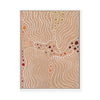 Majardi Jukurrpa (Hairstring Belt/Skirt or Tassel Dreaming) – Mina Mina No.1 | Framed Canvas Print