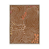 Majardi Jukurrpa (Hairstring Belt/Skirt or Tassel Dreaming) – Mina Mina No.2 | Framed Canvas Print