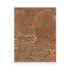 Majardi Jukurrpa (Hairstring Belt/Skirt or Tassel Dreaming) – Mina Mina No.2 | Framed Canvas Print