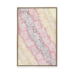 Majardi Jukurrpa (Hairstring Belt/Skirt or Tassel Dreaming) – Mina Mina No.4 | Framed Canvas Print