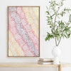 Majardi Jukurrpa (Hairstring Belt/Skirt or Tassel Dreaming) – Mina Mina No.4 | Framed Canvas Print