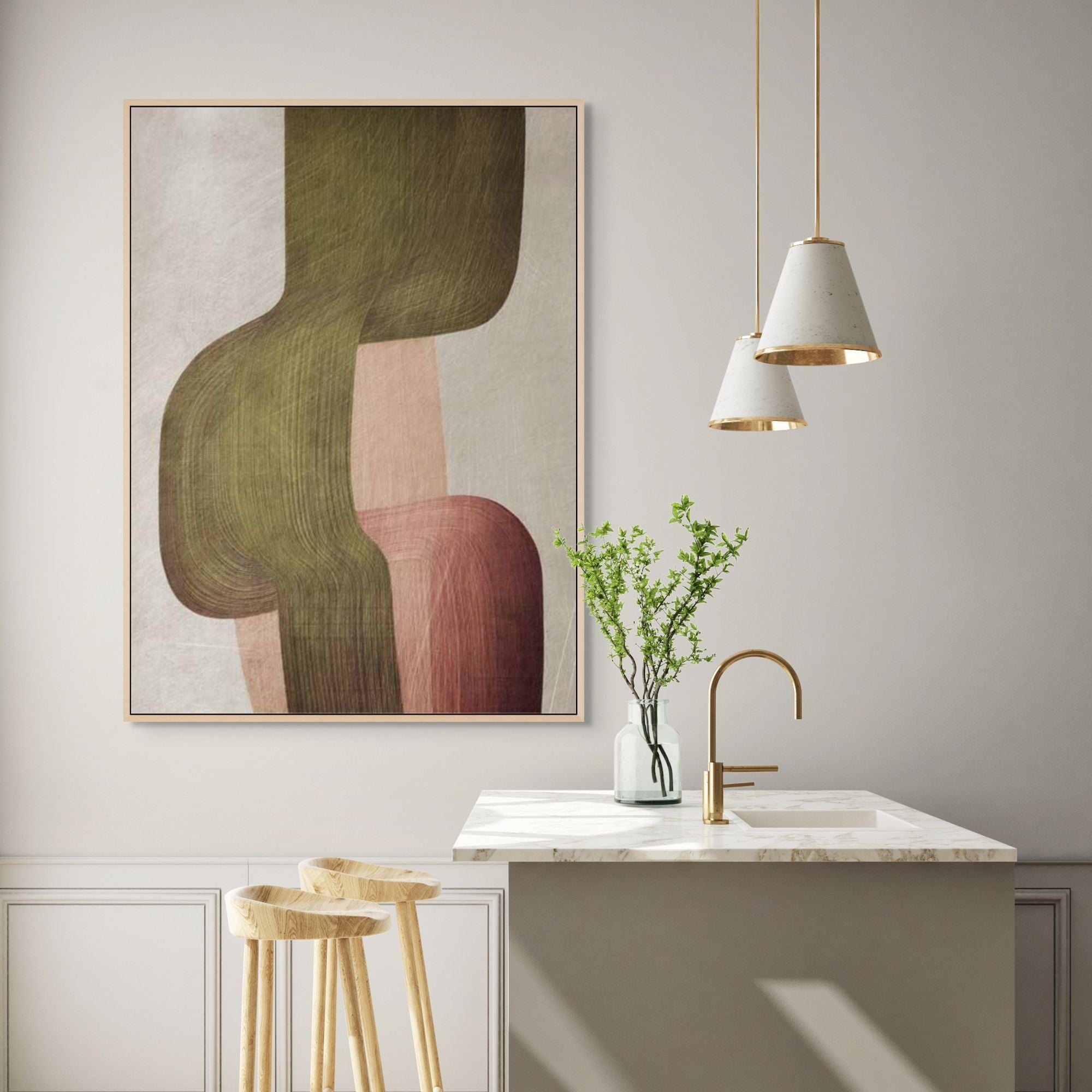 Metal Brushes I | Framed Canvas