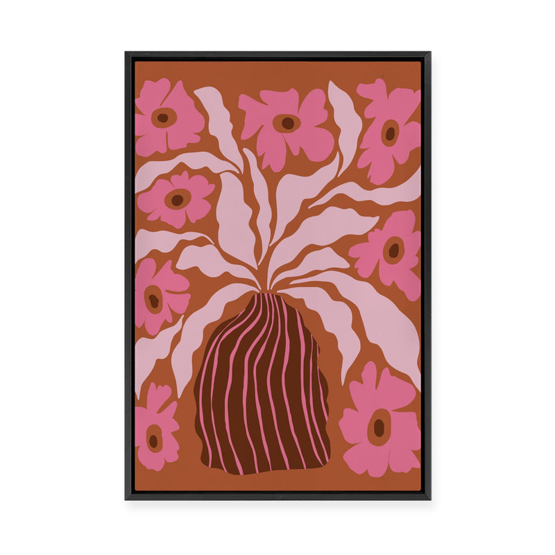 Mid Century Blooming | Framed Canvas