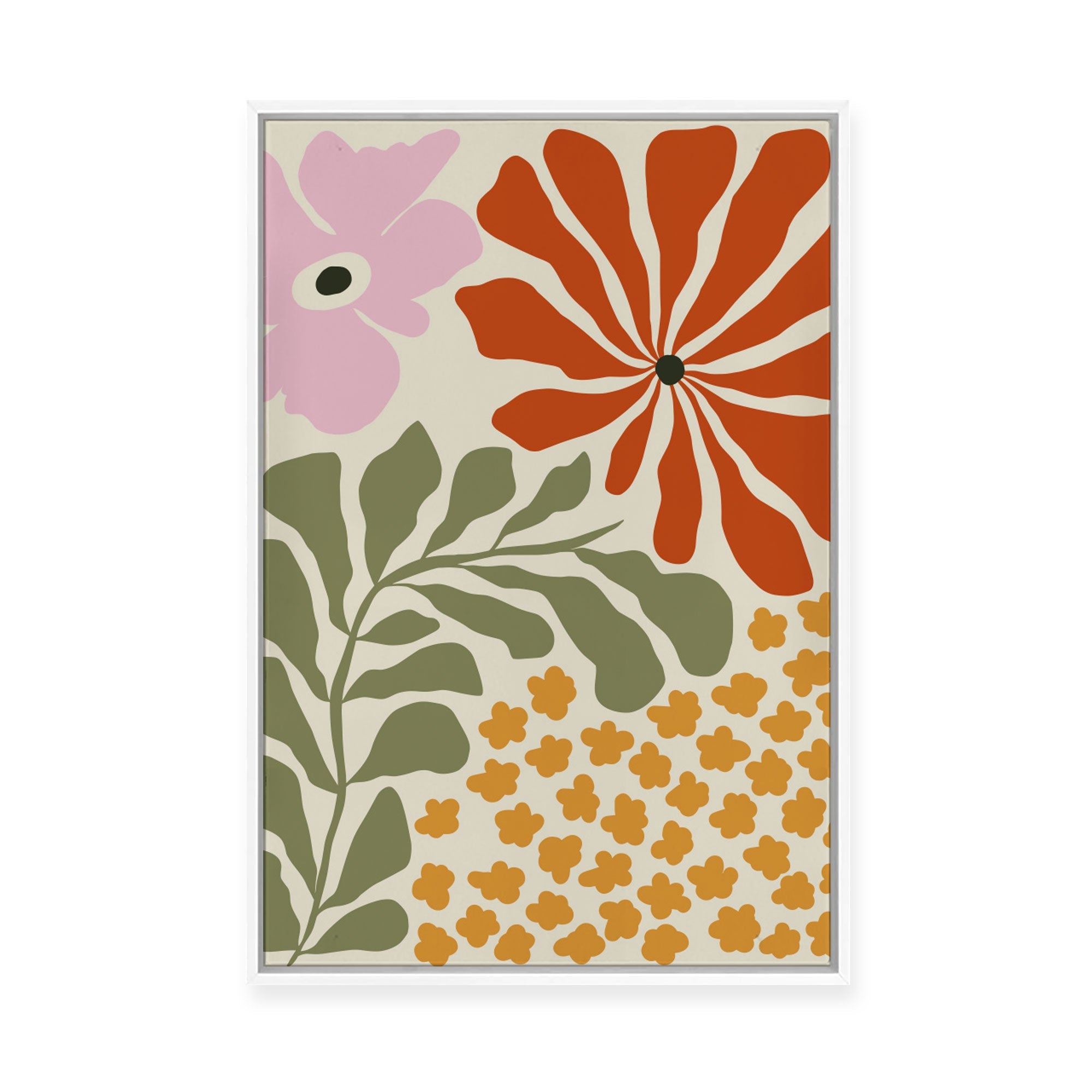Mid Century Blossom | Framed Canvas