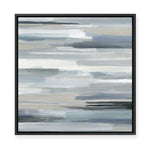 Misty Horizons in Quiet Grays | Framed Canvas
