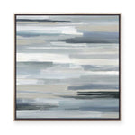 Misty Horizons in Quiet Grays | Framed Canvas