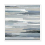 Misty Horizons in Quiet Grays | Framed Canvas