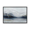 Misty Mountains Over Calm Water | Framed Canvas