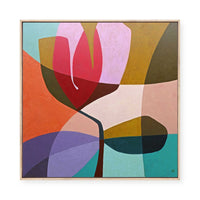 Modern Abstract Flower | Framed Canvas