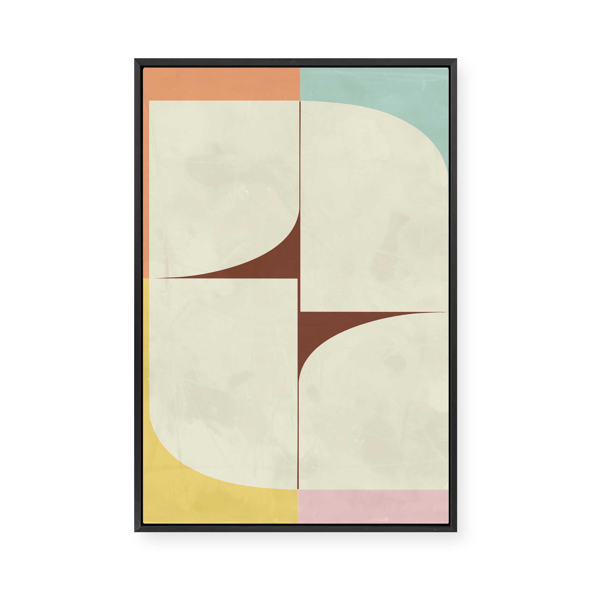 Modern Curved Forms | Framed Canvas