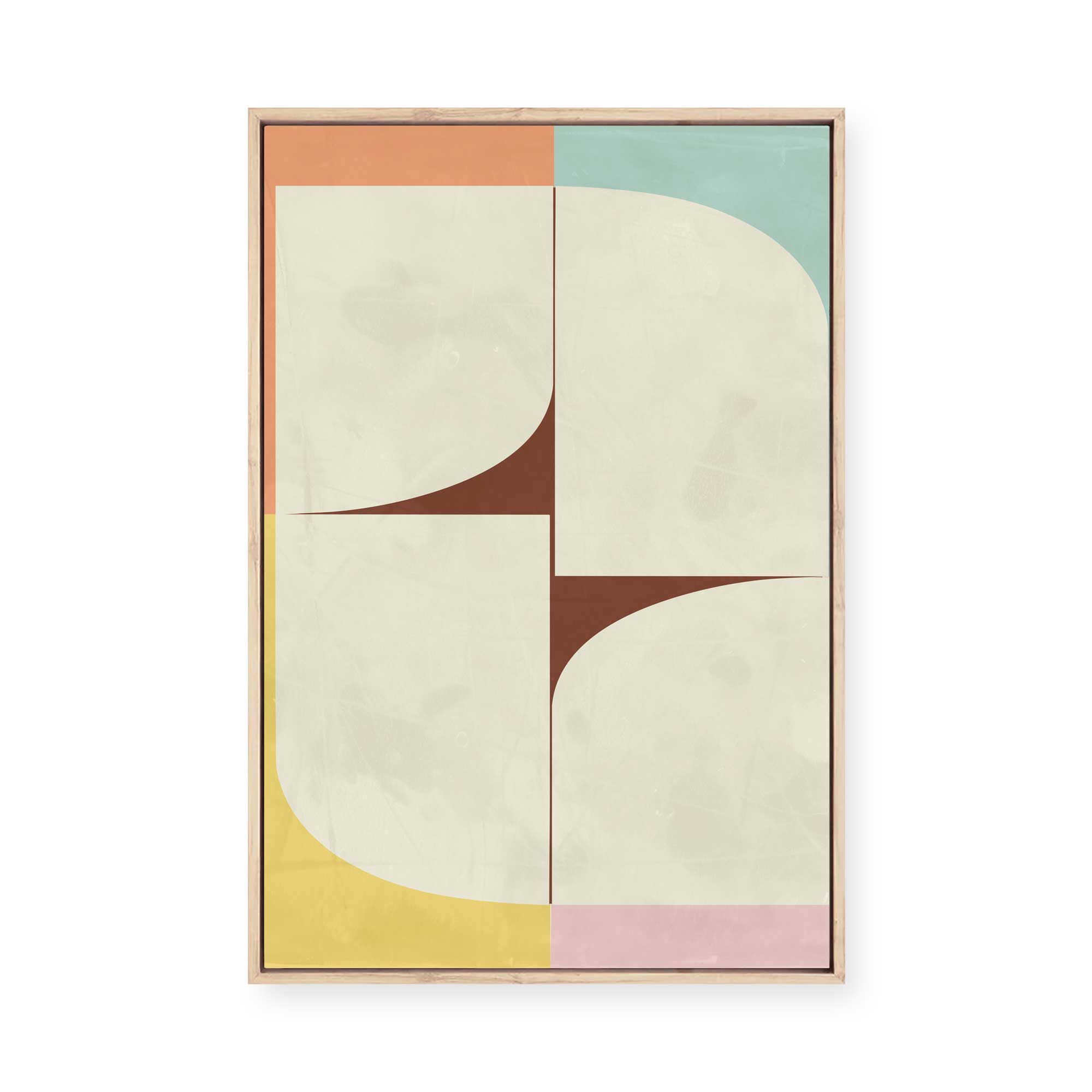 Modern Curved Forms | Framed Canvas