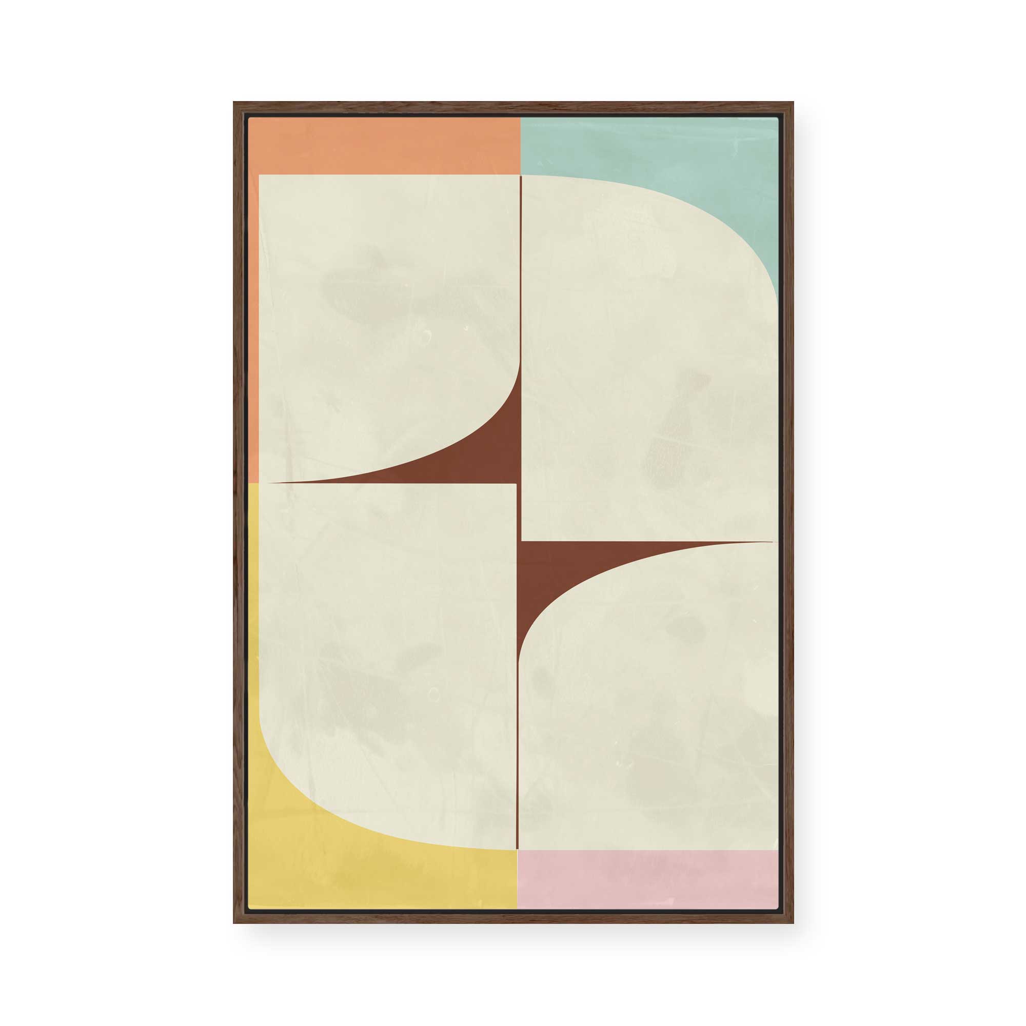 Modern Curved Forms | Framed Canvas