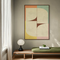 Modern Curved Forms | Framed Canvas