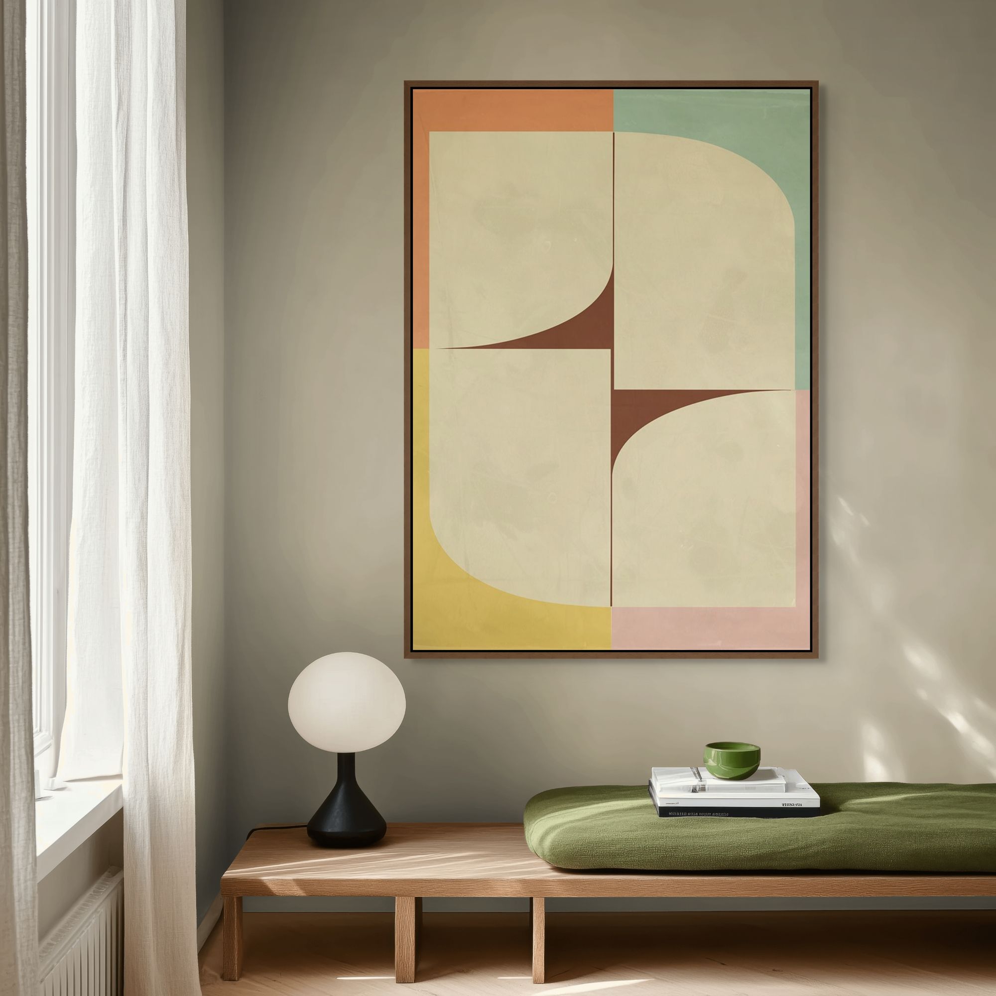 Modern Curved Forms | Framed Canvas