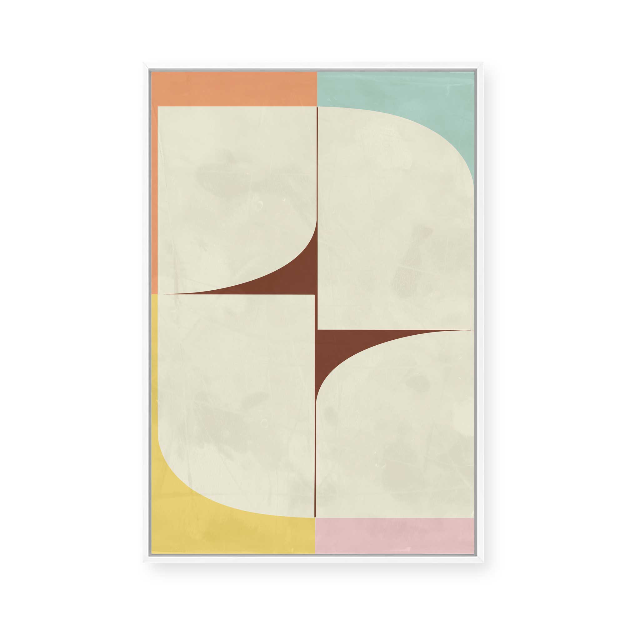 Modern Curved Forms | Framed Canvas