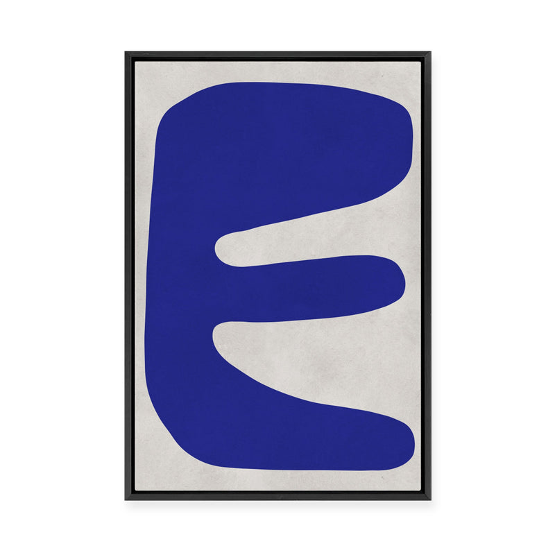 Modern Geometric in Cobalt III | Framed Canvas