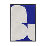 Modern Geometric in Cobalt VI | Framed Canvas