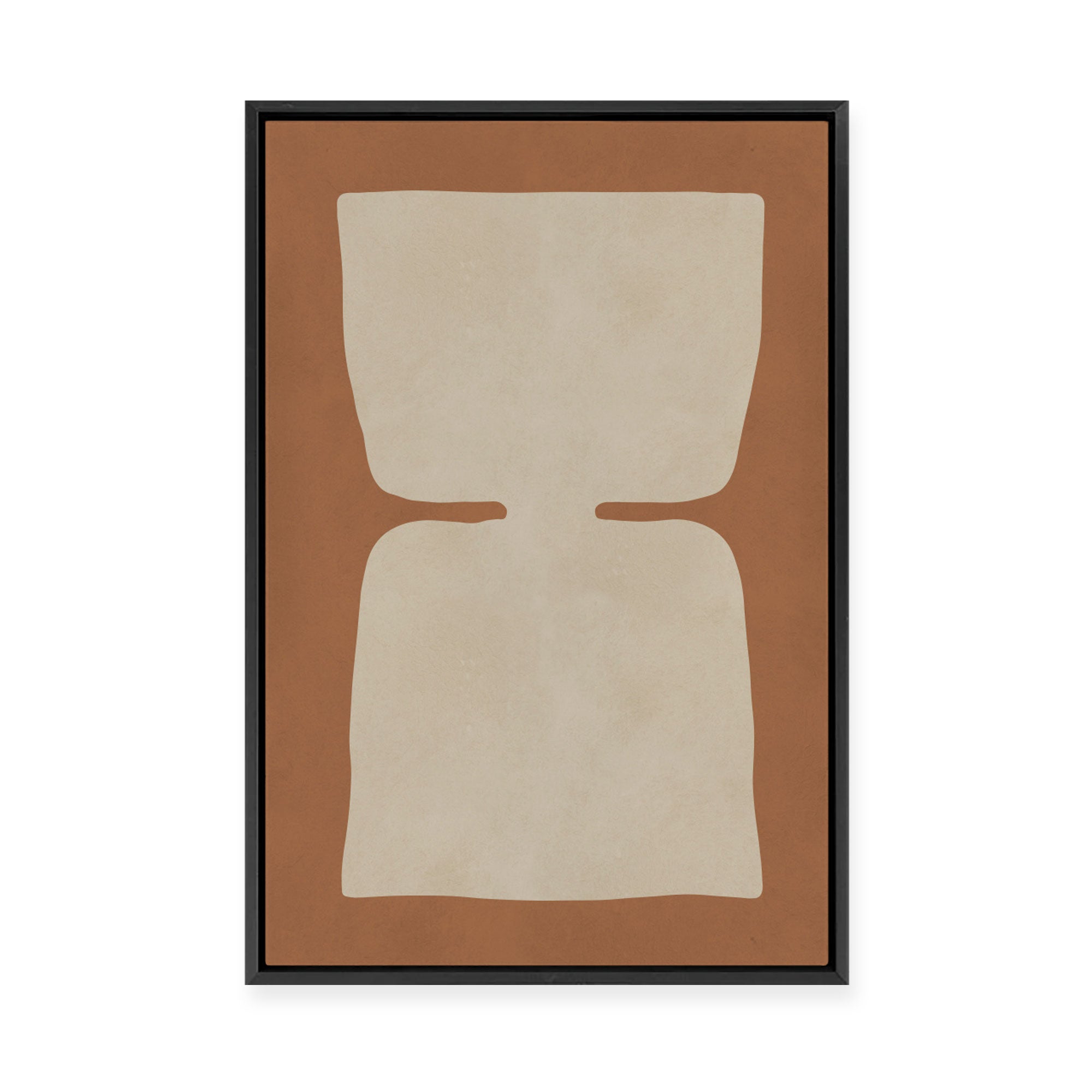 Modern Geometric in Tan II | Framed Canvas