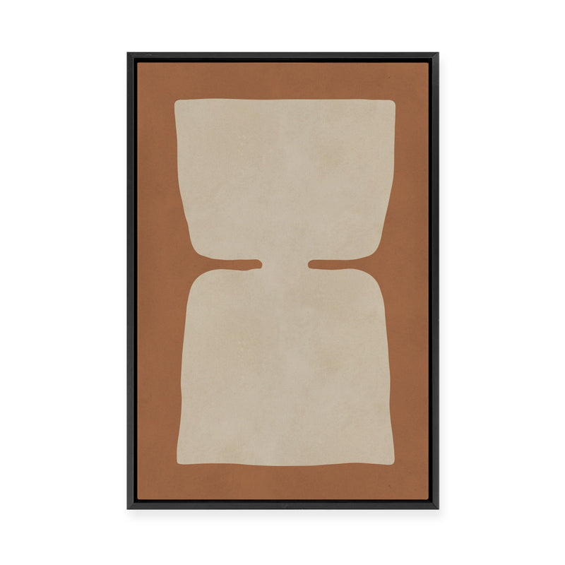 Modern Geometric in Tan II | Framed Canvas