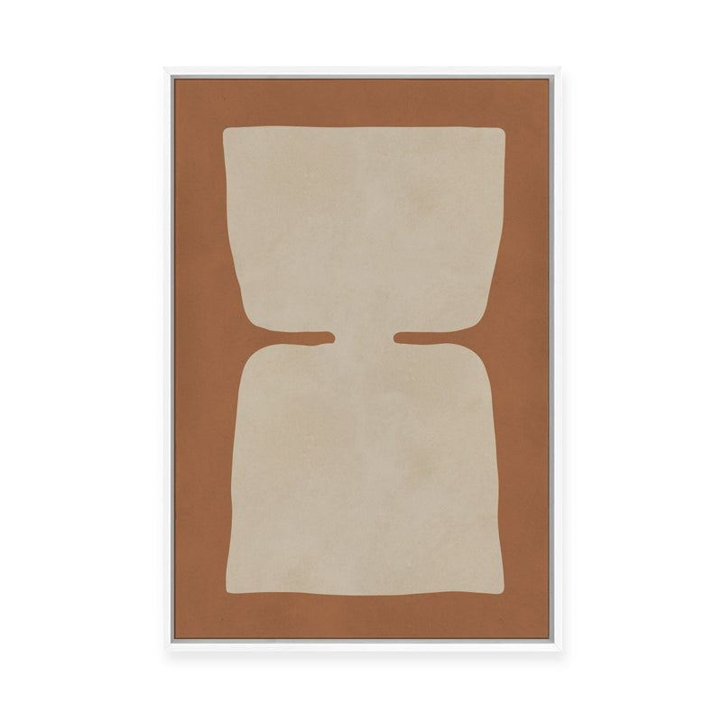 Modern Geometric in Tan II | Framed Canvas