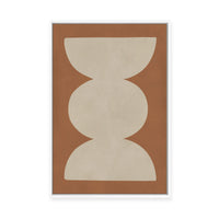 Modern Geometric in Tan I | Framed Canvas