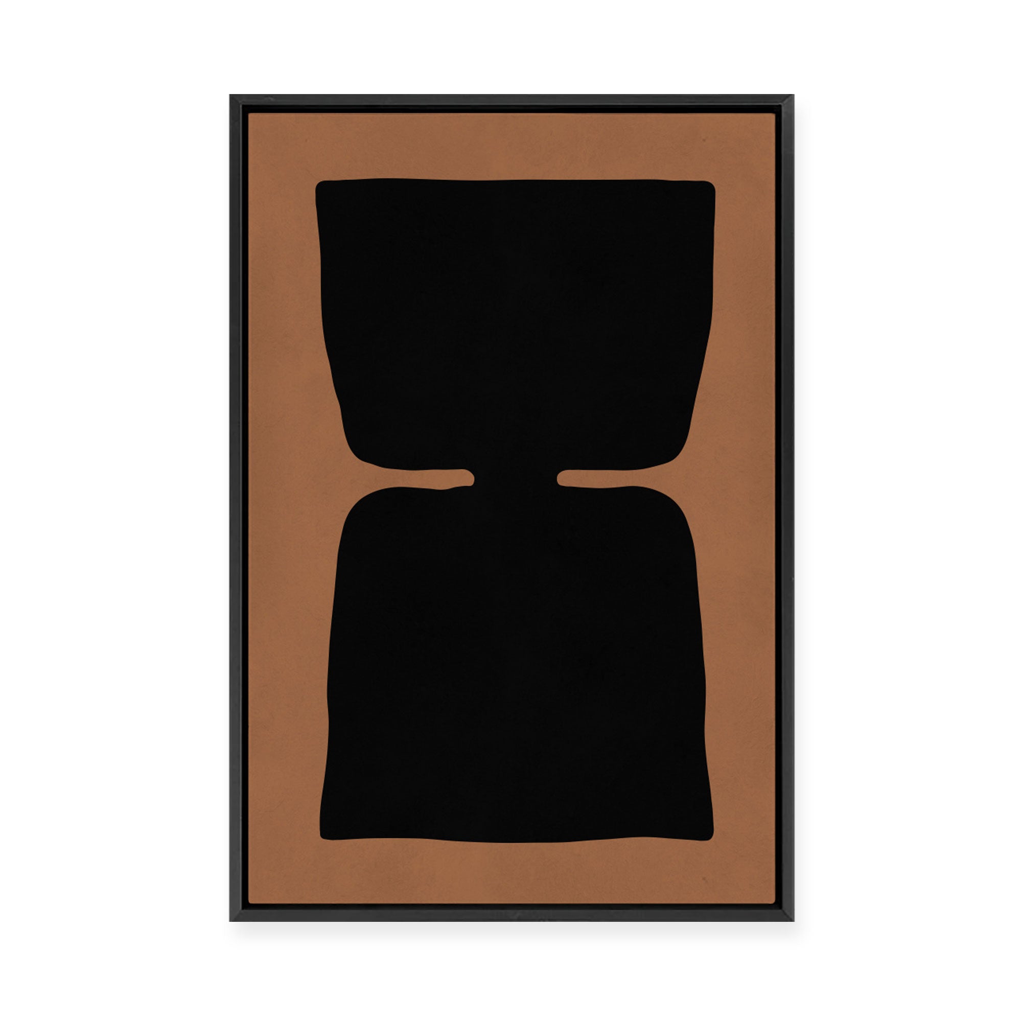 Modern Geometric in Tan V | Framed Canvas