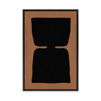 Modern Geometric in Tan V | Framed Canvas