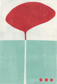 Modern Red Teal Shape