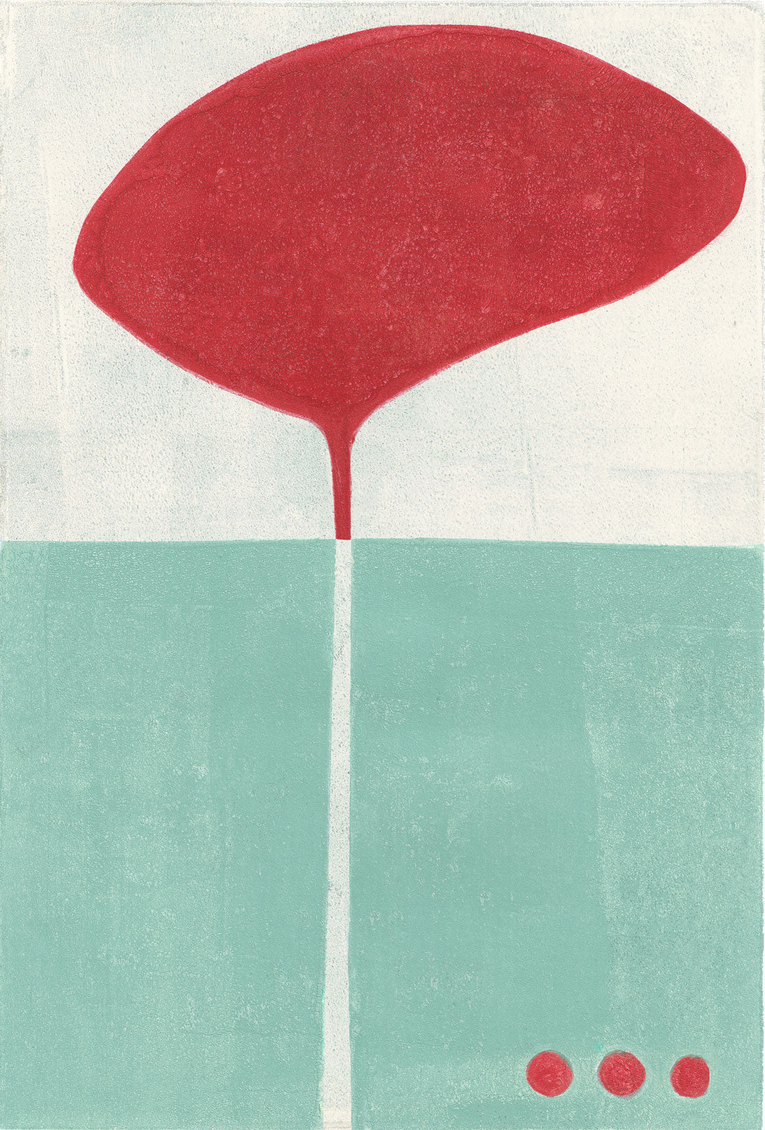 Modern Red Teal Shape