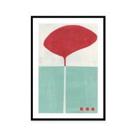 Modern Red Teal Shape