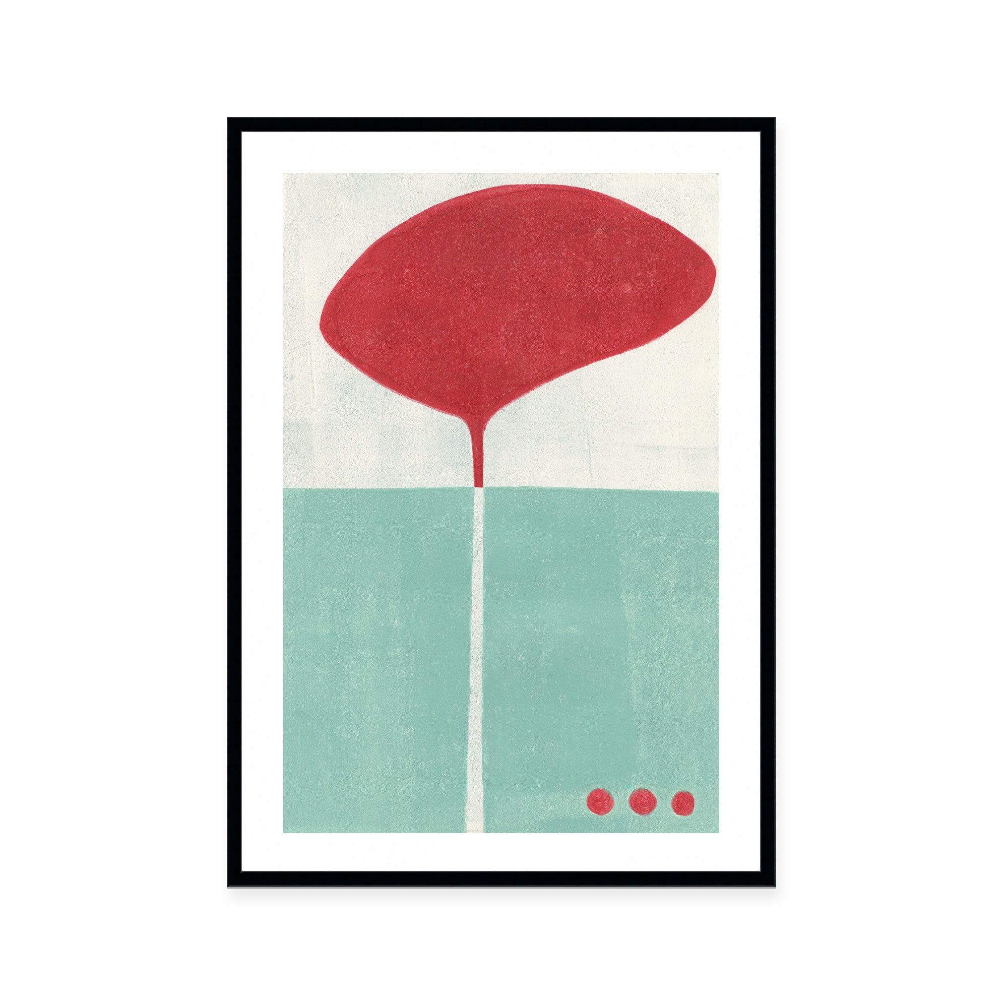 Modern Red Teal Shape