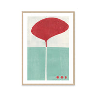 Modern Red Teal Shape