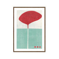Modern Red Teal Shape