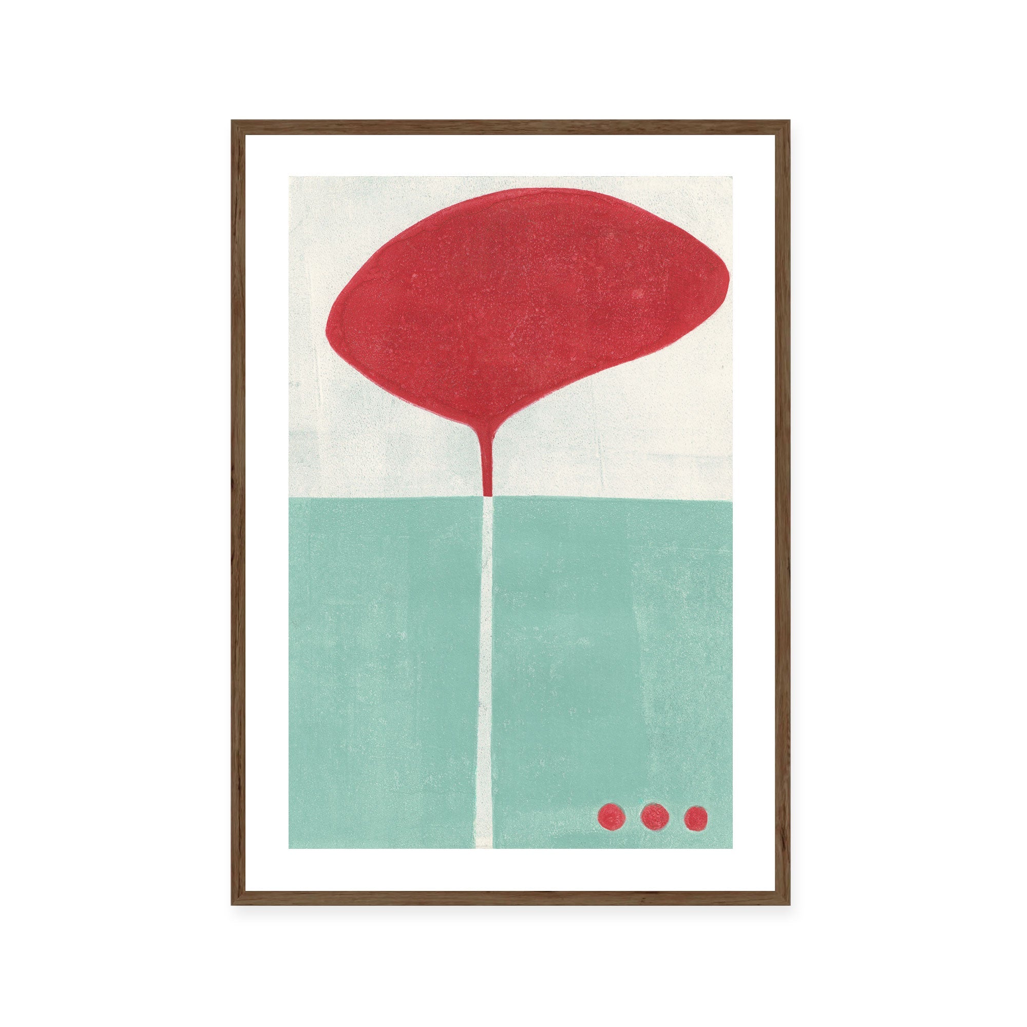 Modern Red Teal Shape